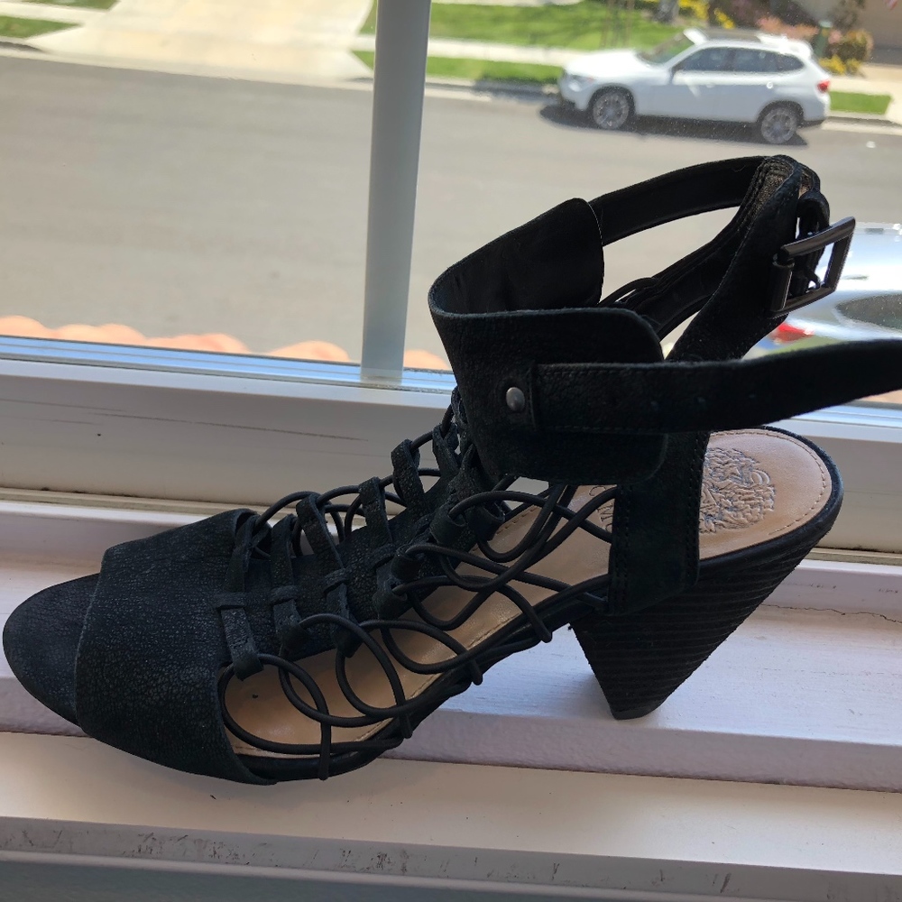 Vince Camuto Strappy Cage Sandal low heel